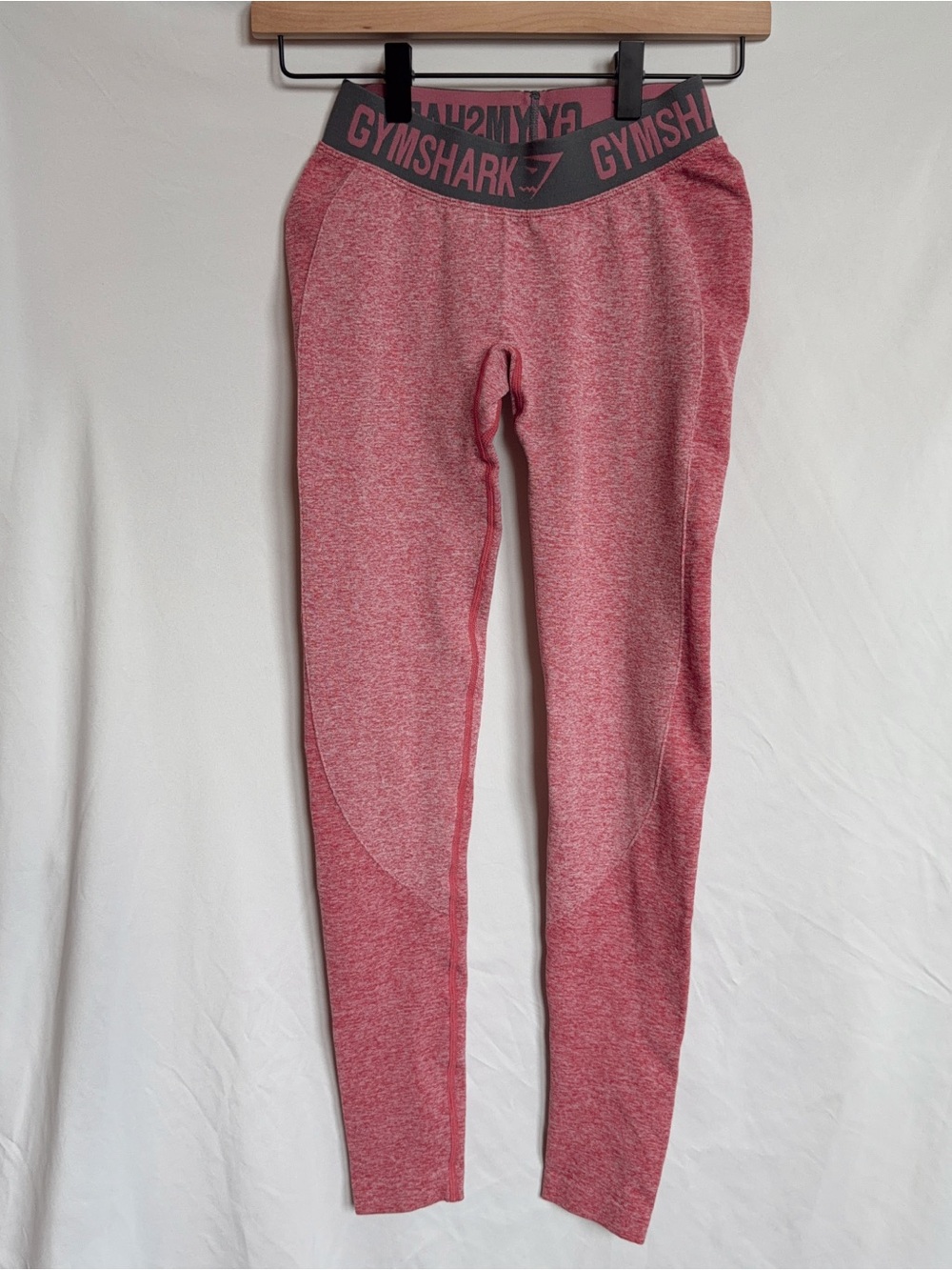 Gymshark Flex Beet Marl / Chalk Pink Low Rise Leggings (S)❤️🩷